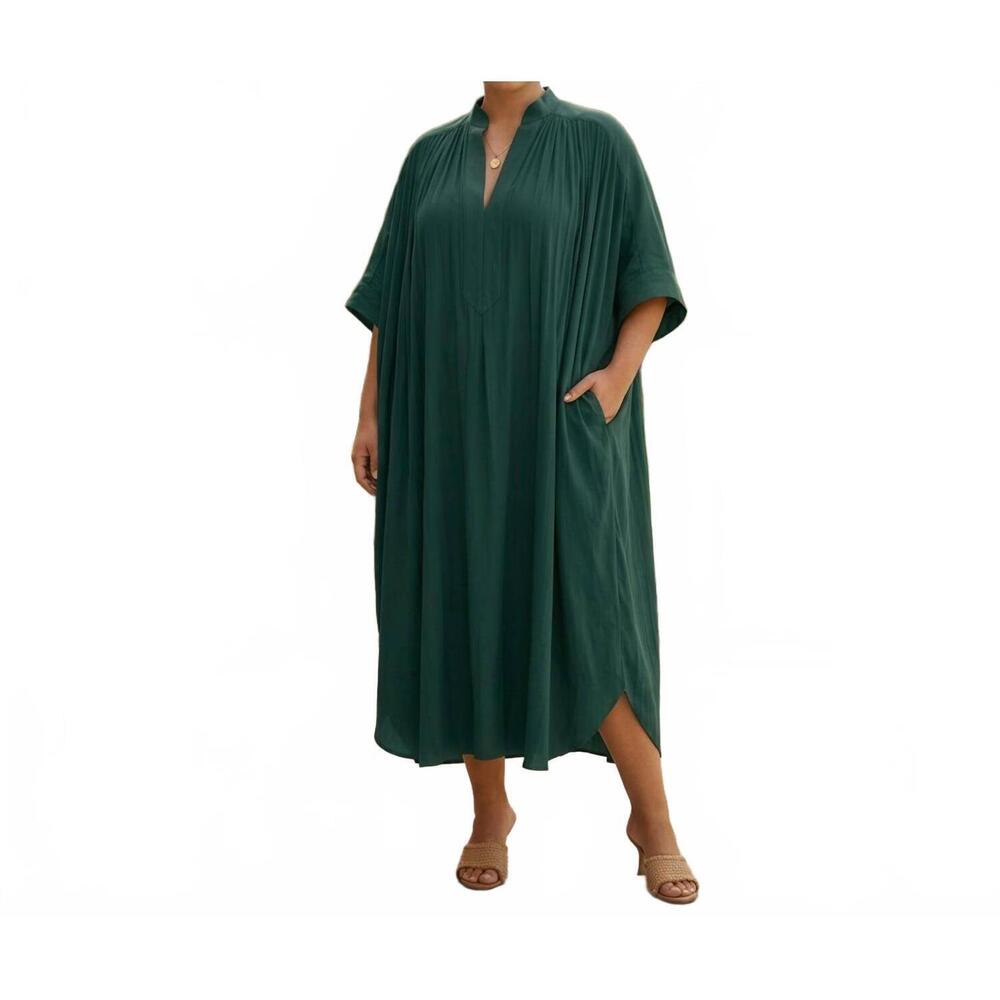 NEW SANTE GRACE women's the traveler caftan in emerald